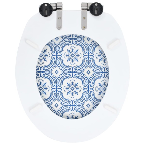 Asiento inodoro WC tapa de cierre suave MDF diseño porcelana Asiento inodoro WC tapa de cierre suave MDF diseño porcelana