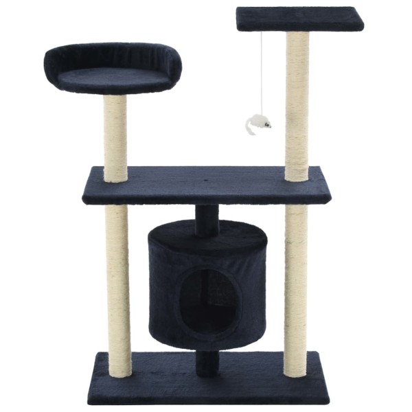 Rascador para gatos poste de sisal 95 cm azul oscuro Rascador para gatos poste de sisal 95 cm azul oscuro