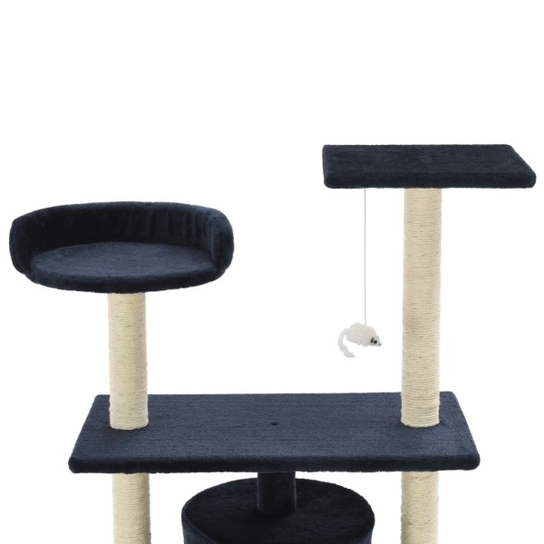 Rascador para gatos poste de sisal 95 cm azul oscuro Rascador para gatos poste de sisal 95 cm azul oscuro