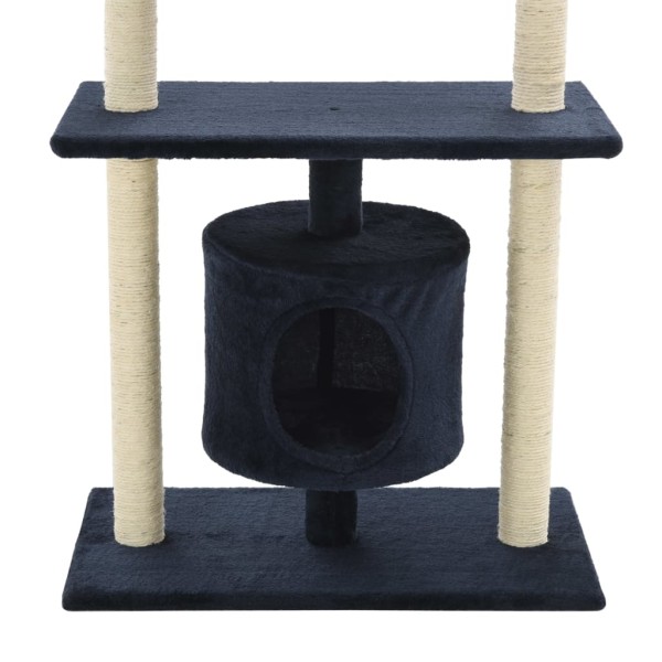 Rascador para gatos poste de sisal 95 cm azul oscuro Rascador para gatos poste de sisal 95 cm azul oscuro