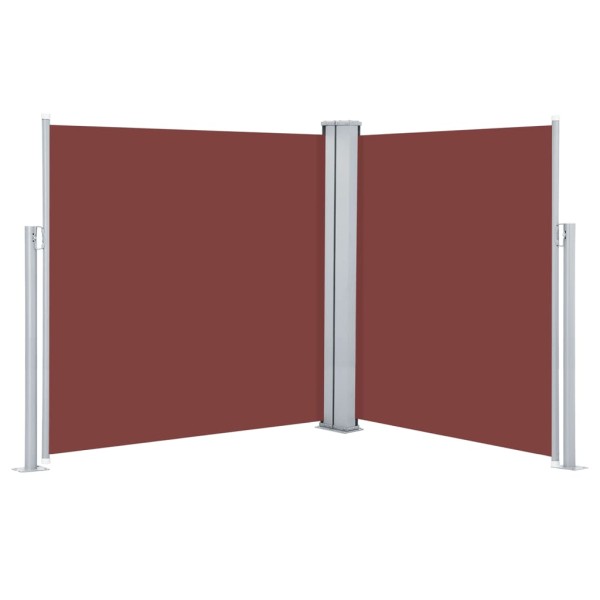 Toldo lateral retráctil marrón 140x600 cm Toldo lateral retráctil marrón 140x600 cm