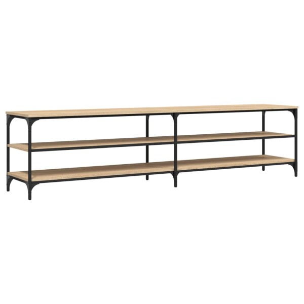 Mueble TV metal y madera contrachapada roble Sonoma 200x30x50cm Mueble TV metal y madera contrachapada roble Sonoma 200x30x50cm