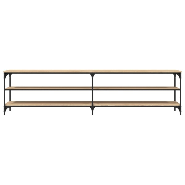 Mueble TV metal y madera contrachapada roble Sonoma 200x30x50cm Mueble TV metal y madera contrachapada roble Sonoma 200x30x50cm