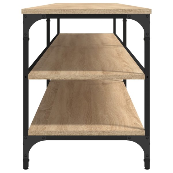 Mueble TV metal y madera contrachapada roble Sonoma 200x30x50cm Mueble TV metal y madera contrachapada roble Sonoma 200x30x50cm