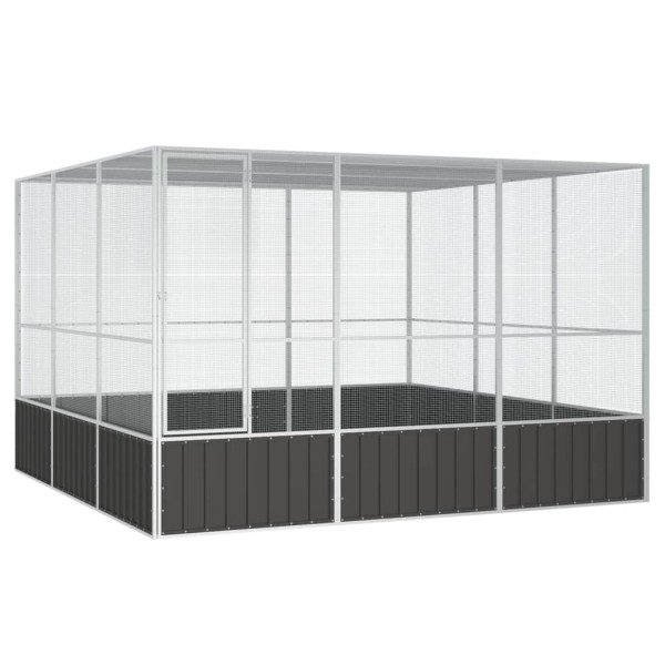 Jaula pájaros acero galvanizado antracita 302,5x324,5x211,5 cm Jaula pájaros acero galvanizado antracita 302,5x324,5x211,5 cm