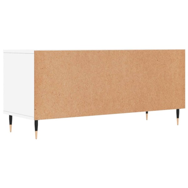 Mueble para TV madera contrachapada blanco 100x34,5x44,5 cm Mueble para TV madera contrachapada blanco 100x34,5x44,5 cm