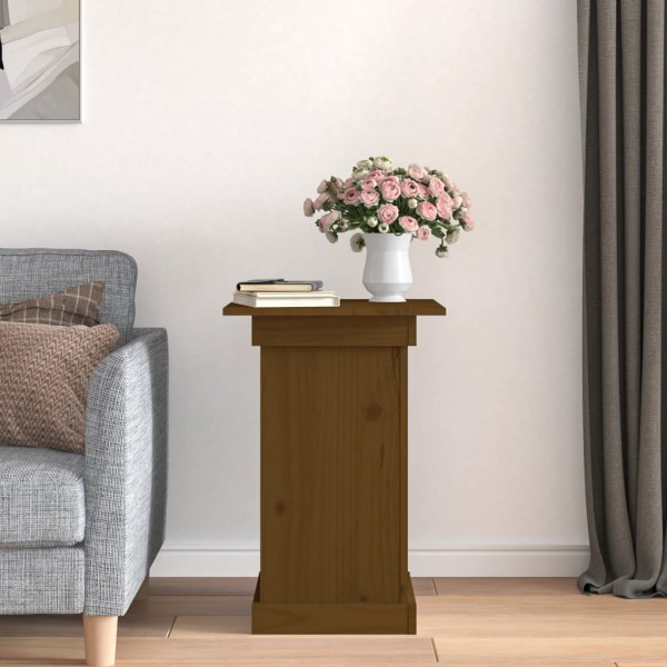 Soporte para plantas madera maciza pino marrón miel 40x40x60 cm Soporte para plantas madera maciza pino marrón miel 40x40x60 cm