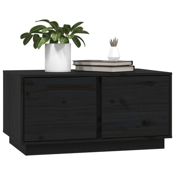 Mesa de centro madera maciza de pino negro 80x50x40 cm Mesa de centro madera maciza de pino negro 80x50x40 cm