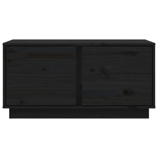Mesa de centro madera maciza de pino negro 80x50x40 cm Mesa de centro madera maciza de pino negro 80x50x40 cm