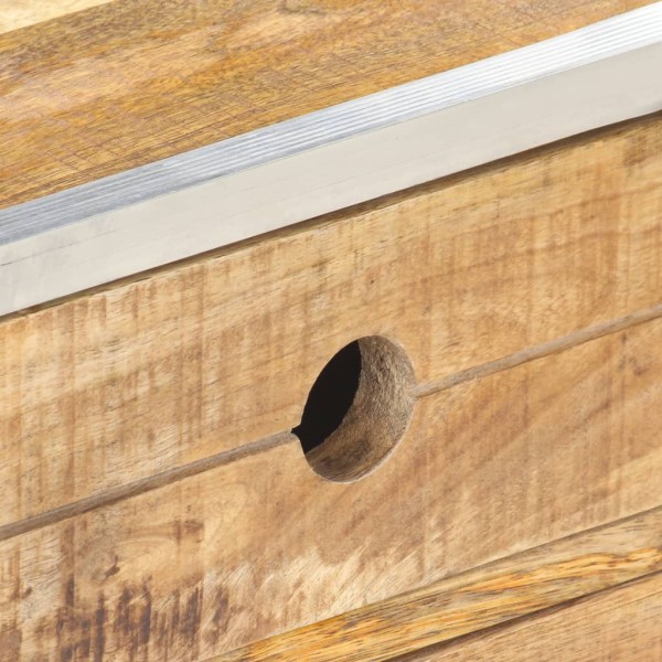Mesa de centro de madera maciza de mango en bruto 89x59x33 cm Mesa de centro de madera maciza de mango en bruto 89x59x33 cm