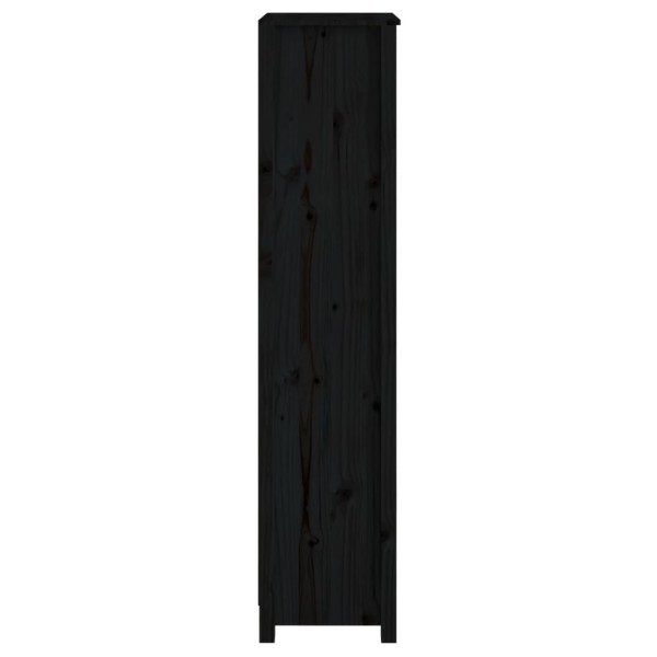 Estantería madera maciza de pino negra 50x35x154 cm Estantería madera maciza de pino negra 50x35x154 cm