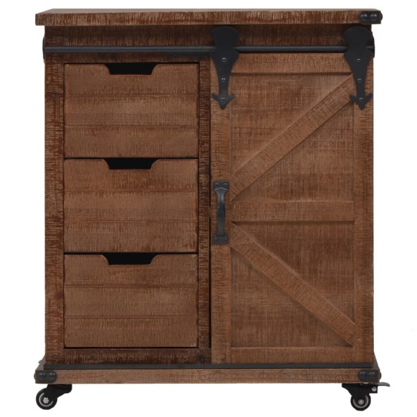 Mueble de almacenaje madera maciza abeto marrón 64x33,5x75 cm Mueble de almacenaje madera maciza abeto marrón 64x33,5x75 cm