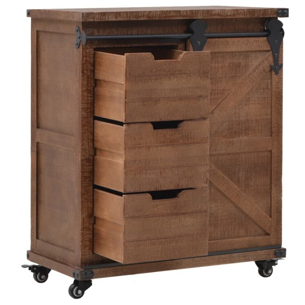 Mueble de almacenaje madera maciza abeto marrón 64x33,5x75 cm Mueble de almacenaje madera maciza abeto marrón 64x33,5x75 cm