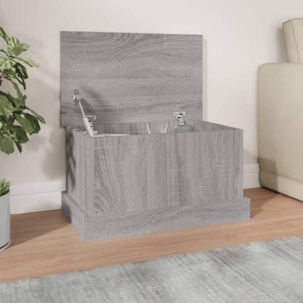 Baúl almacenaje madera contrachapada gris sonoma 50x30x28 cm Baúl almacenaje madera contrachapada gris sonoma 50x30x28 cm
