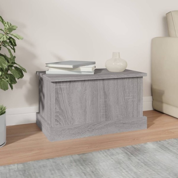 Baúl almacenaje madera contrachapada gris sonoma 50x30x28 cm Baúl almacenaje madera contrachapada gris sonoma 50x30x28 cm