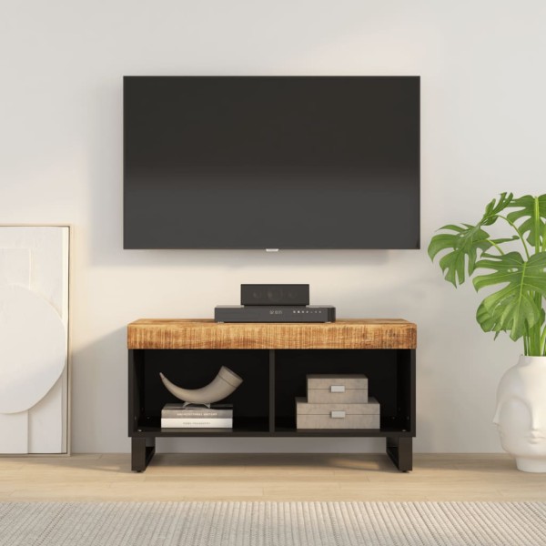 Mueble de TV madera maciza de mango 85x33x43,5 cm Mueble de TV madera maciza de mango 85x33x43,5 cm