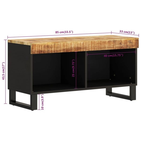 Mueble de TV madera maciza de mango 85x33x43,5 cm Mueble de TV madera maciza de mango 85x33x43,5 cm