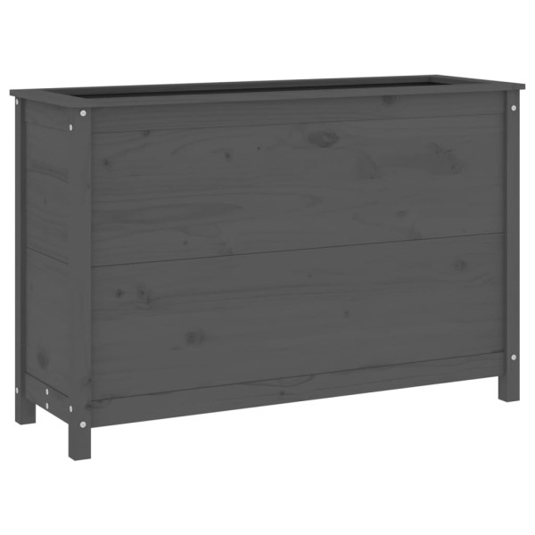 Arriate elevado de jardín madera maciza pino gris 119,5x40x78cm Arriate elevado de jardín madera maciza pino gris 119,5x40x78cm