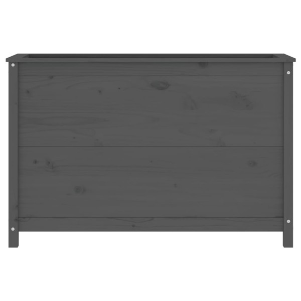 Arriate elevado de jardín madera maciza pino gris 119,5x40x78cm Arriate elevado de jardín madera maciza pino gris 119,5x40x78cm