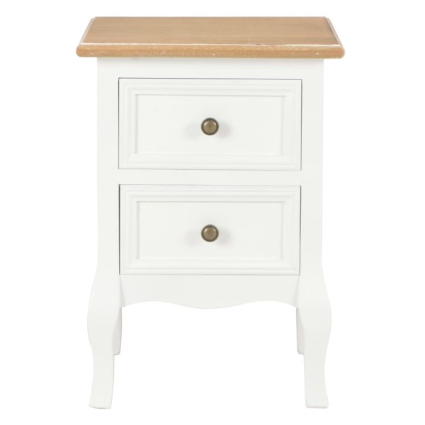Mesitas de noche 2 unidades MDF blanco 35x30x49 cm Mesitas de noche 2 unidades MDF blanco 35x30x49 cm