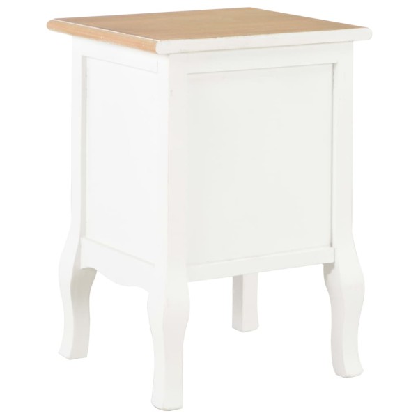 Mesitas de noche 2 unidades MDF blanco 35x30x49 cm Mesitas de noche 2 unidades MDF blanco 35x30x49 cm