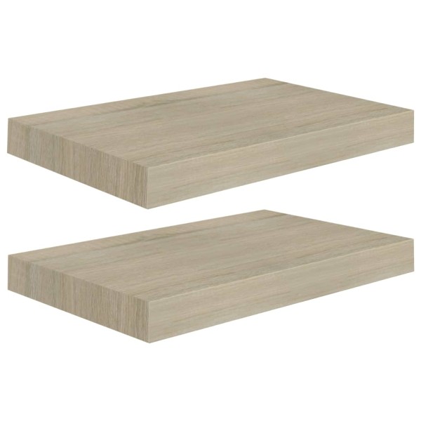 Estantes flotantes de pared 2 uds MDF roble 40x23x3,8 cm Estantes flotantes de pared 2 uds MDF roble 40x23x3,8 cm