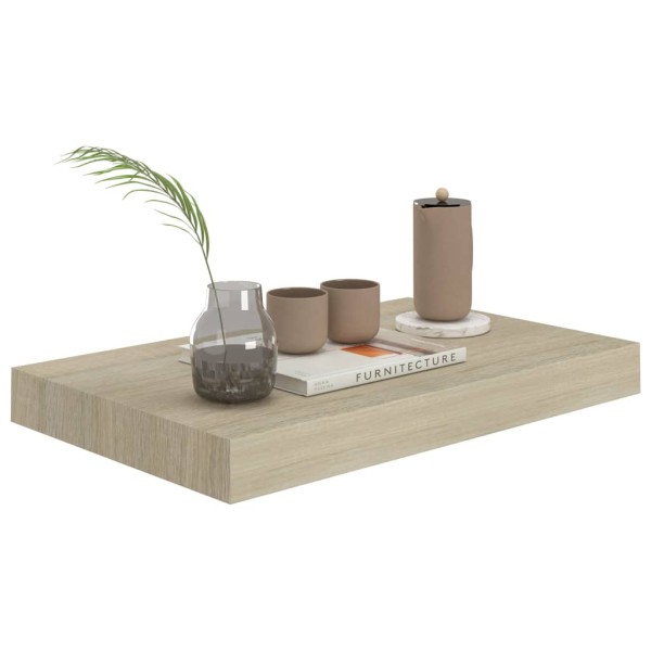 Estantes flotantes de pared 2 uds MDF roble 40x23x3,8 cm Estantes flotantes de pared 2 uds MDF roble 40x23x3,8 cm