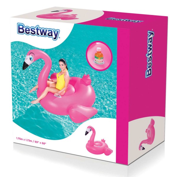 Bestway Flotador gigante inflable en forma de flamenco 41119 Bestway Flotador gigante inflable en forma de flamenco 41119