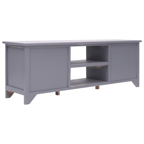 Mueble para TV madera de paulownia gris 115x30x40 cm Mueble para TV madera de paulownia gris 115x30x40 cm