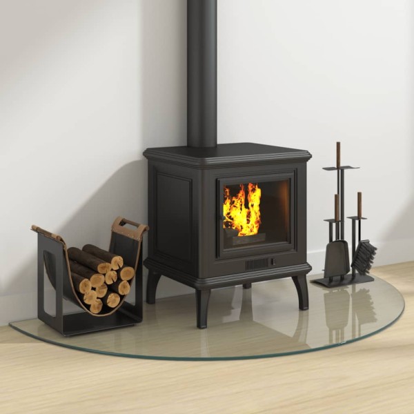 Placa de vidrio para chimenea semicircular 1200x600 mm