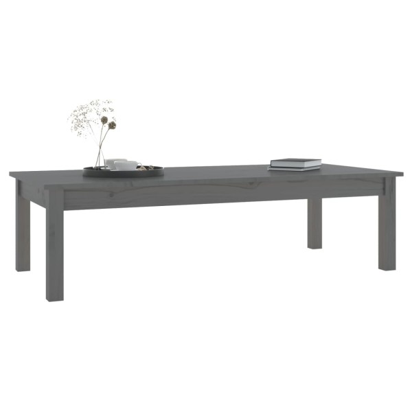 Mesa de centro de madera maciza de pino gris 110x50x30 cm Mesa de centro de madera maciza de pino gris 110x50x30 cm