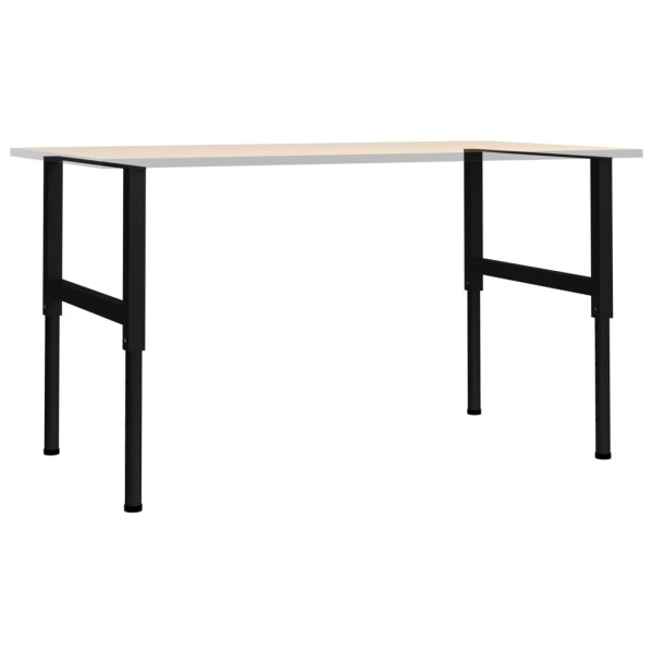 Estructura de banco de trabajo 2 uds metal 85x(69-95,5)cm negro Estructura de banco de trabajo 2 uds metal 85x(69-95,5)cm negro