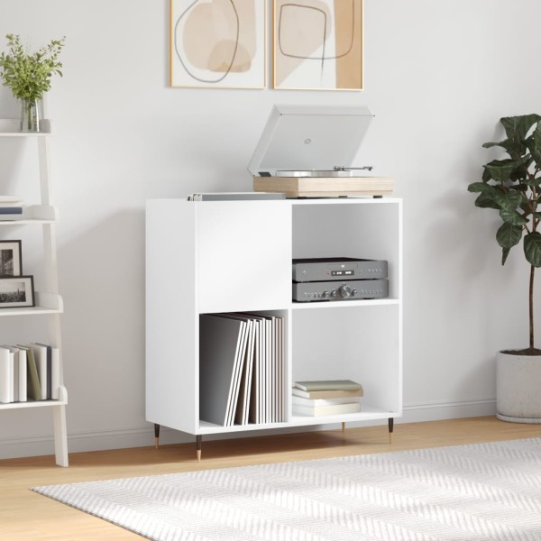 Mueble para discos madera contrachapada blanco 84,5x38x89 cm Mueble para discos madera contrachapada blanco 84,5x38x89 cm