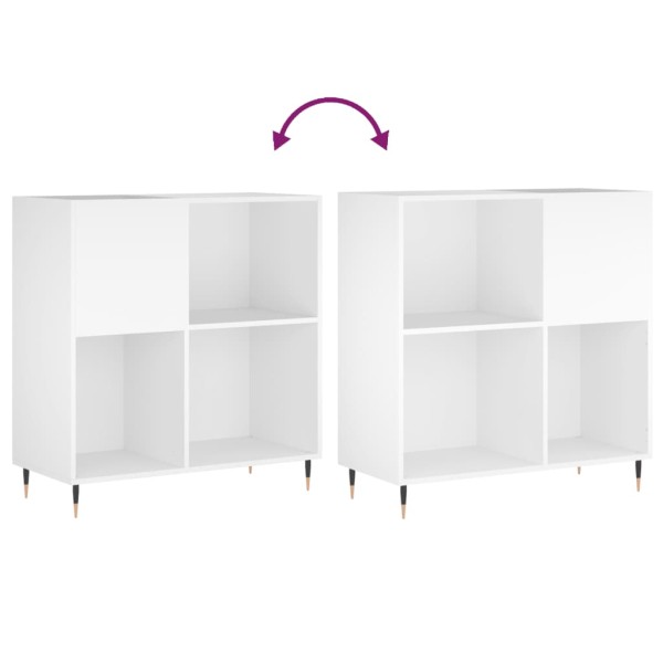 Mueble para discos madera contrachapada blanco 84,5x38x89 cm Mueble para discos madera contrachapada blanco 84,5x38x89 cm