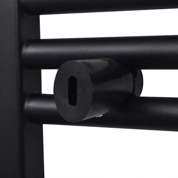 Radiador toallero de baño curvo negro 480x480 mm Radiador toallero de baño curvo negro 480x480 mm