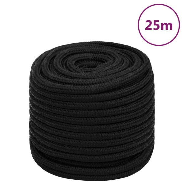 Cuerda de trabajo poliéster negro 18 mm 25 m Cuerda de trabajo poliéster negro 18 mm 25 m