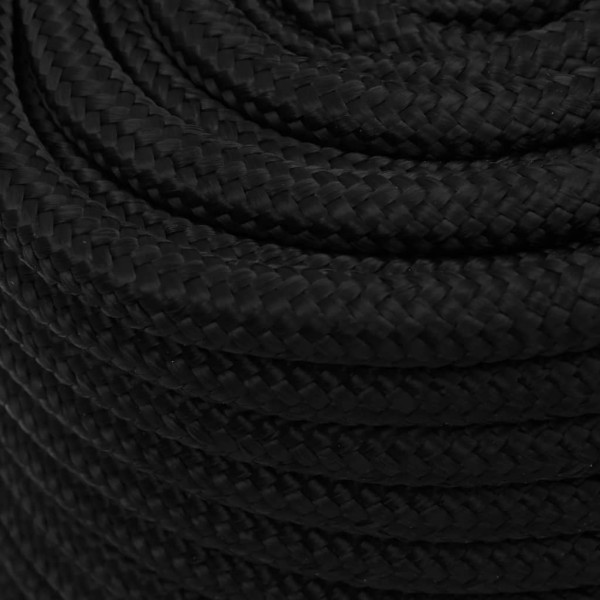 Cuerda de trabajo poliéster negro 18 mm 25 m Cuerda de trabajo poliéster negro 18 mm 25 m