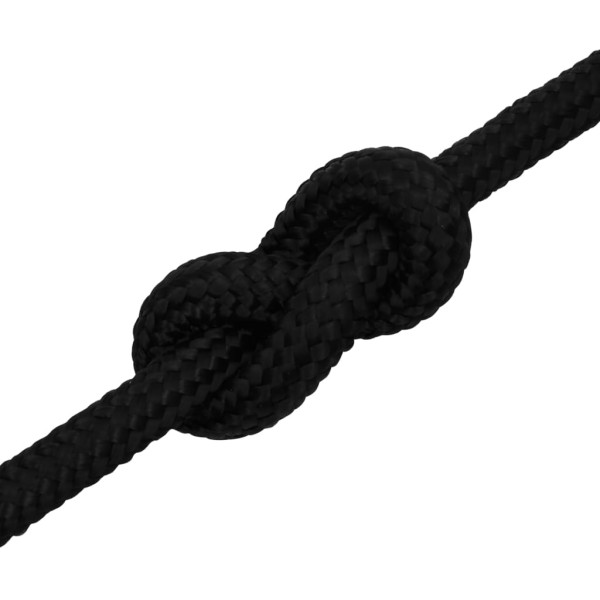 Cuerda de trabajo poliéster negro 18 mm 25 m Cuerda de trabajo poliéster negro 18 mm 25 m