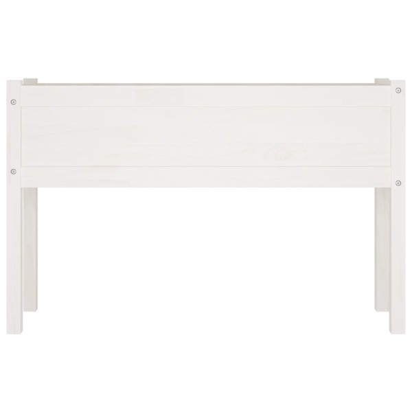 Jardineras 2 uds madera maciza de pino blanca 110x31x70 cm Jardineras 2 uds madera maciza de pino blanca 110x31x70 cm