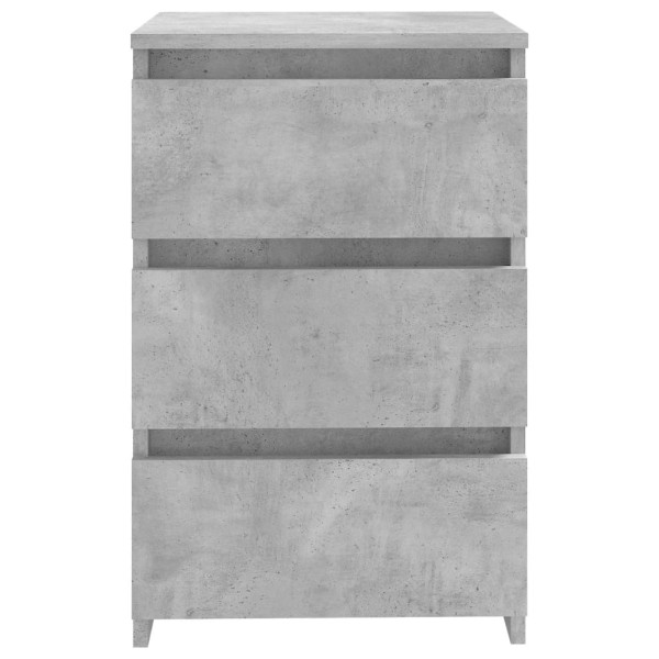 Mesita de noche madera contrachapada gris hormigón 40x35x62,5cm