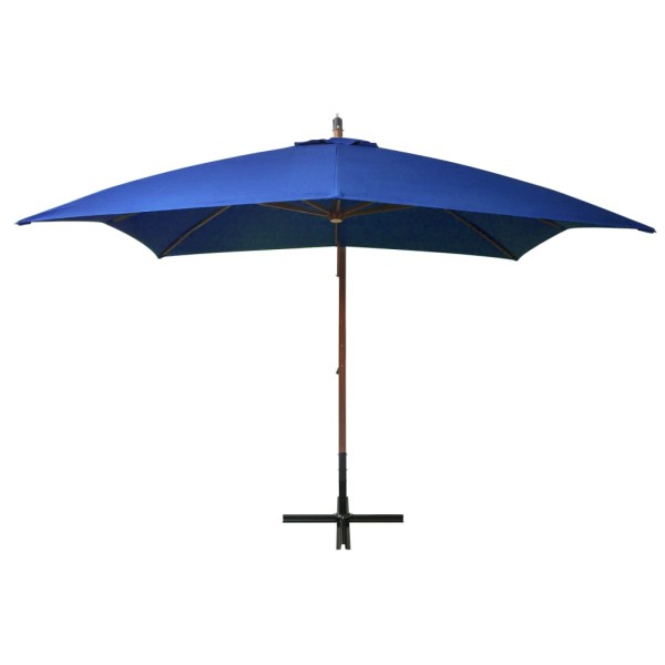 Sombrilla colgante con palo madera de abeto azul celeste 3x3 m Sombrilla colgante con palo madera de abeto azul celeste 3x3 m