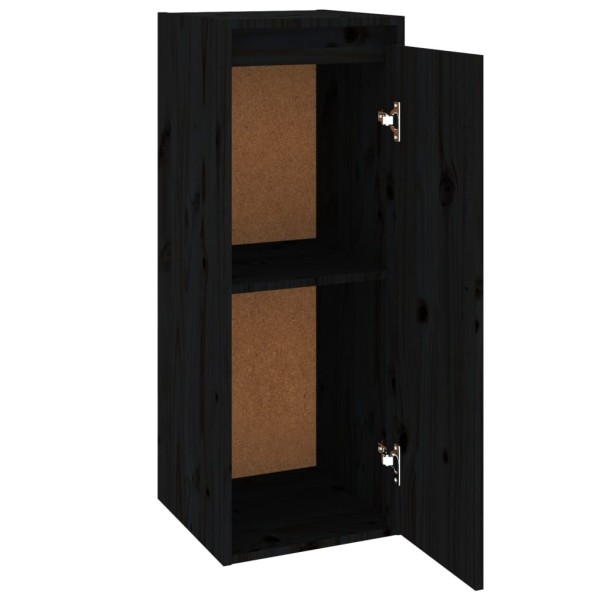 Armario de pared de madera maciza de pino negro 30x30x80 cm Armario de pared de madera maciza de pino negro 30x30x80 cm