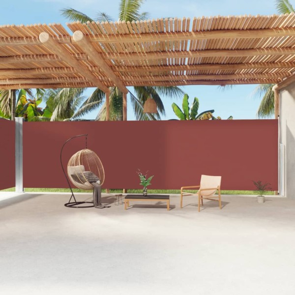 Toldo lateral retráctil marrón 220x1200 cm Toldo lateral retráctil marrón 220x1200 cm