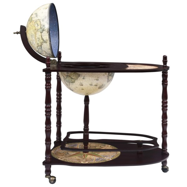 Mueble bar soporte de pie bola del mundo madera eucalipto verde Mueble bar soporte de pie bola del mundo madera eucalipto verde