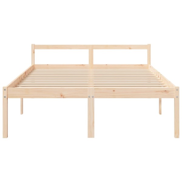 Cama para personas mayores madera maciza de pino 150x200 cm Cama para personas mayores madera maciza de pino 150x200 cm