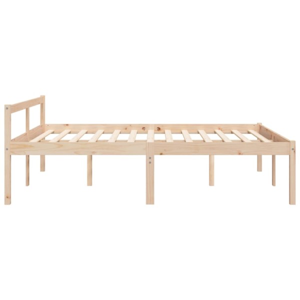 Cama para personas mayores madera maciza de pino 150x200 cm Cama para personas mayores madera maciza de pino 150x200 cm