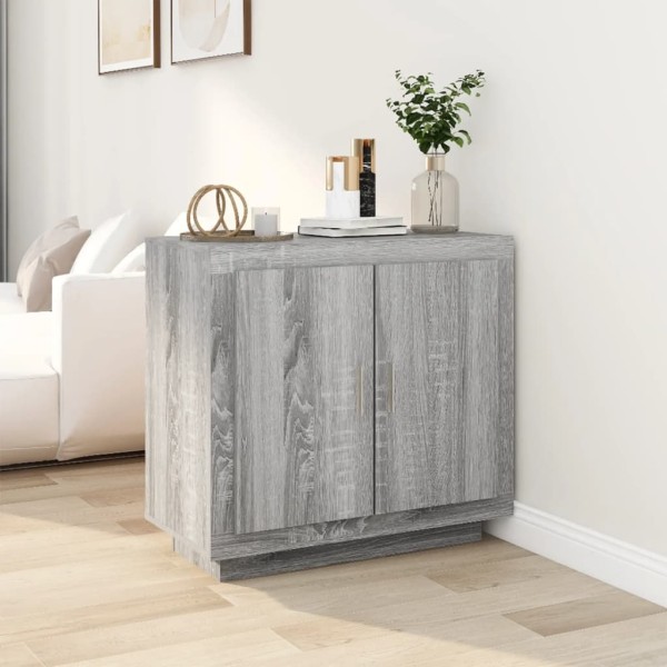 Aparador de madera contrachapada gris Sonoma 80x40x75 cm Aparador de madera contrachapada gris Sonoma 80x40x75 cm