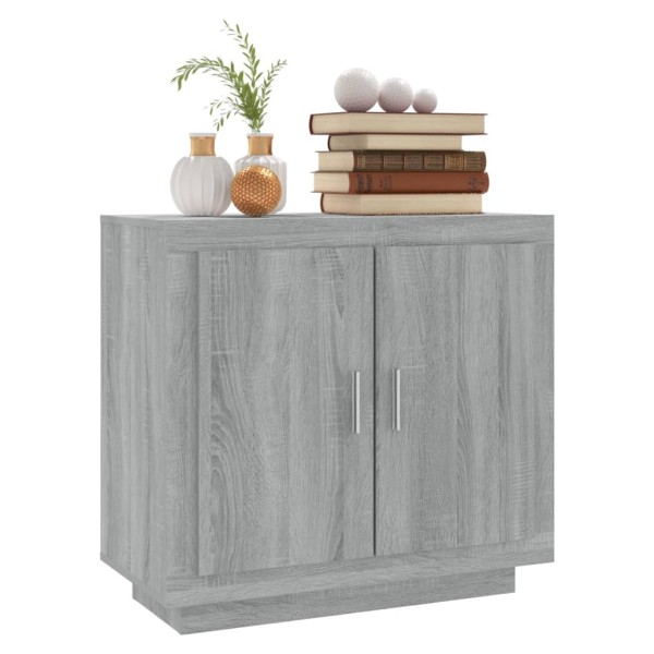 Aparador de madera contrachapada gris Sonoma 80x40x75 cm Aparador de madera contrachapada gris Sonoma 80x40x75 cm