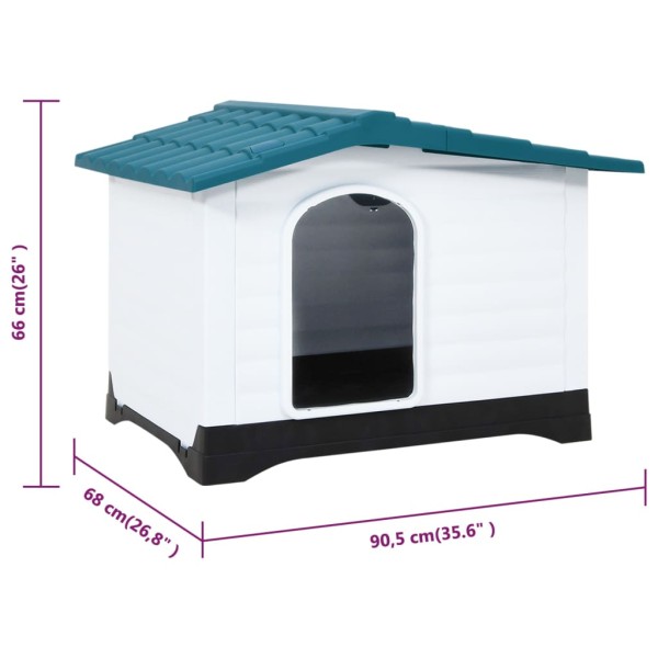 Caseta para perros polipropileno azul 90,5x68x66 cm Caseta para perros polipropileno azul 90,5x68x66 cm
