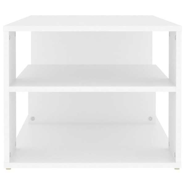 Mesa de centro madera contrachapada blanco 100x50x40 cm